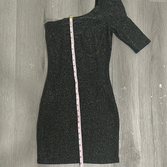 Mystic Gray Asymmetrical Backless Bodycon Dress - Picture 3 of 7